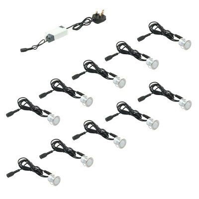 Masterlite Polished Silver effect Mains-powered LED Cabinet light IP20, Pack of 6