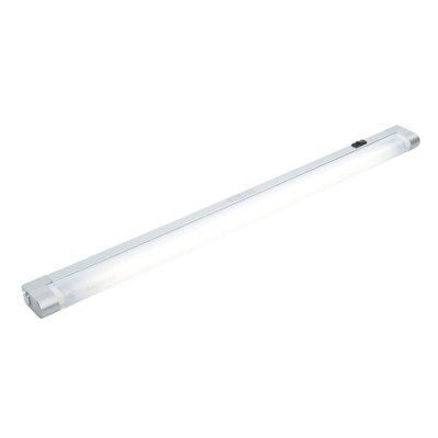Masterlite Silver effect Mains-powered Fluorescent Cabinet light IP20 (L)585mm (W)23mm