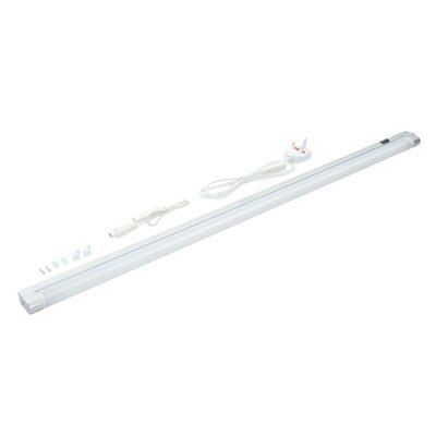 Masterlite Silver effect Mains-powered Fluorescent Cabinet light IP20 (L)916mm (W)23mm