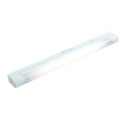 Masterlite White Mains-powered Fluorescent Cabinet light IP20 (L)355mm (W)23mm