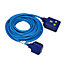 Masterplug 1 socket 13A Blue Extension lead, 10m