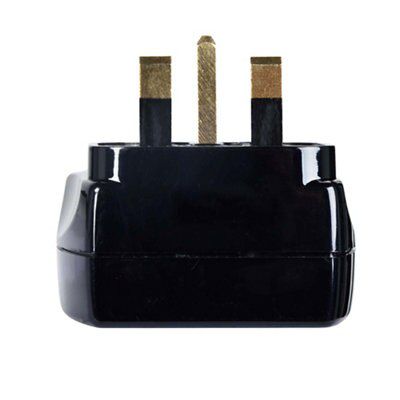 Masterplug 13A 6-Gang Switched Surge-Protected Extension Lead + 3.1A 2-Outlet Type A USB Charger Gloss Black 2m - 4