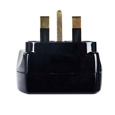 Masterplug 13A Surge protection socket adaptor Black