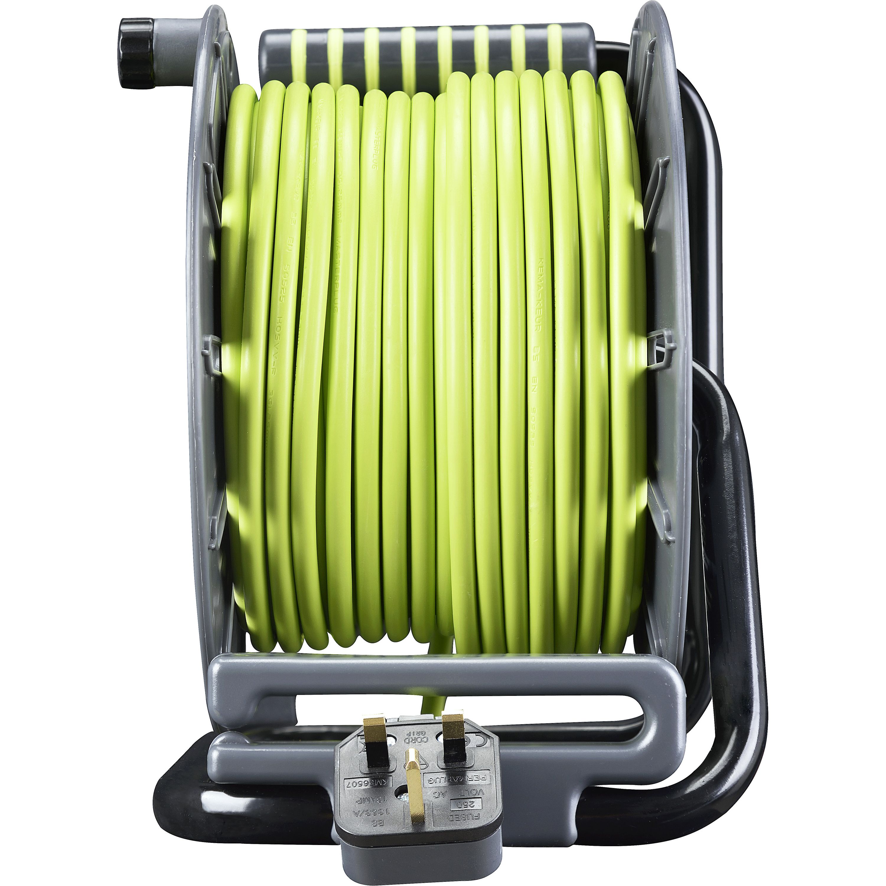 Masterplug 4 socket Grey Indoor & outdoor Cable reel, 45m