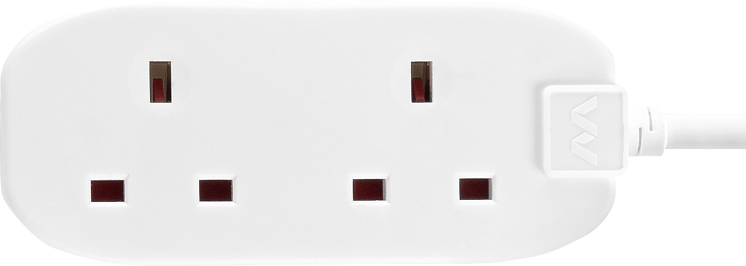 Masterplug BTG3N-BD 2 socket 13A White Extension lead, 3m