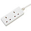 Masterplug BTG510-BD 2 socket 10A White Extension lead, 5m