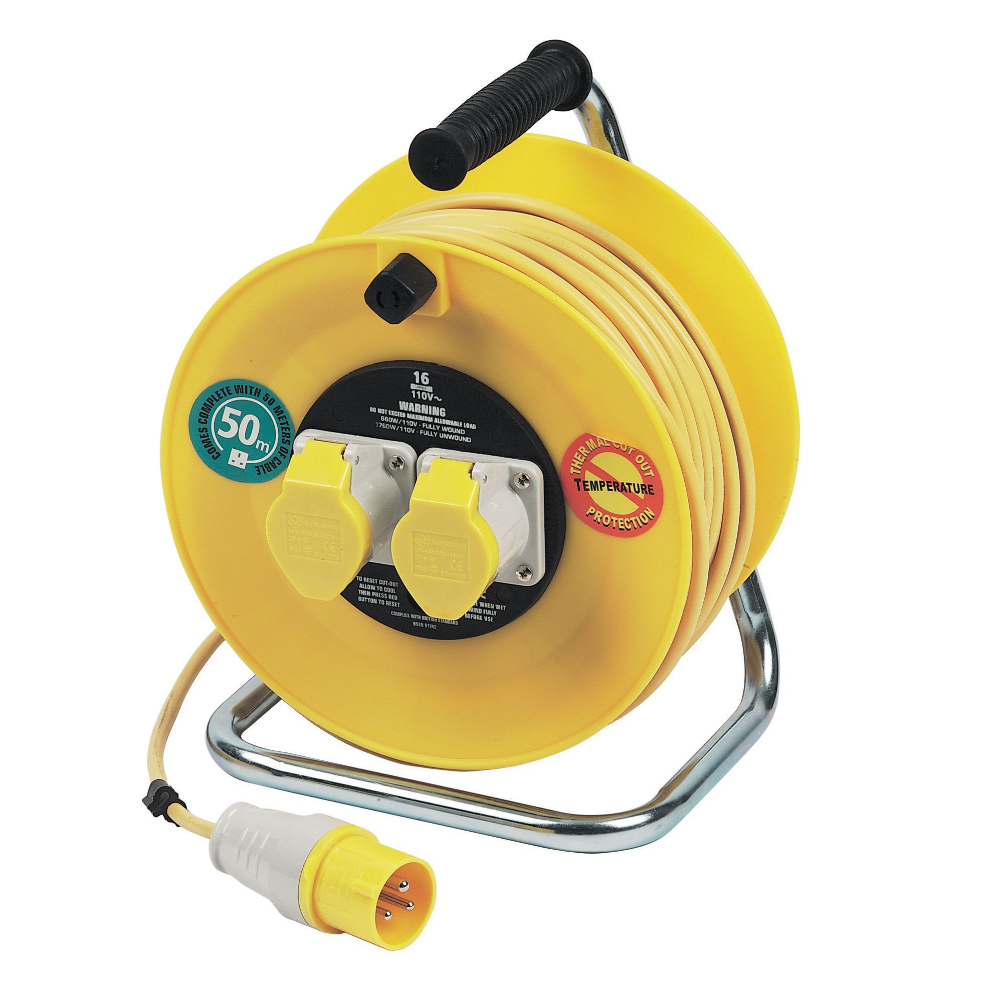 Masterplug Cable reel, 50m DIY at B&Q