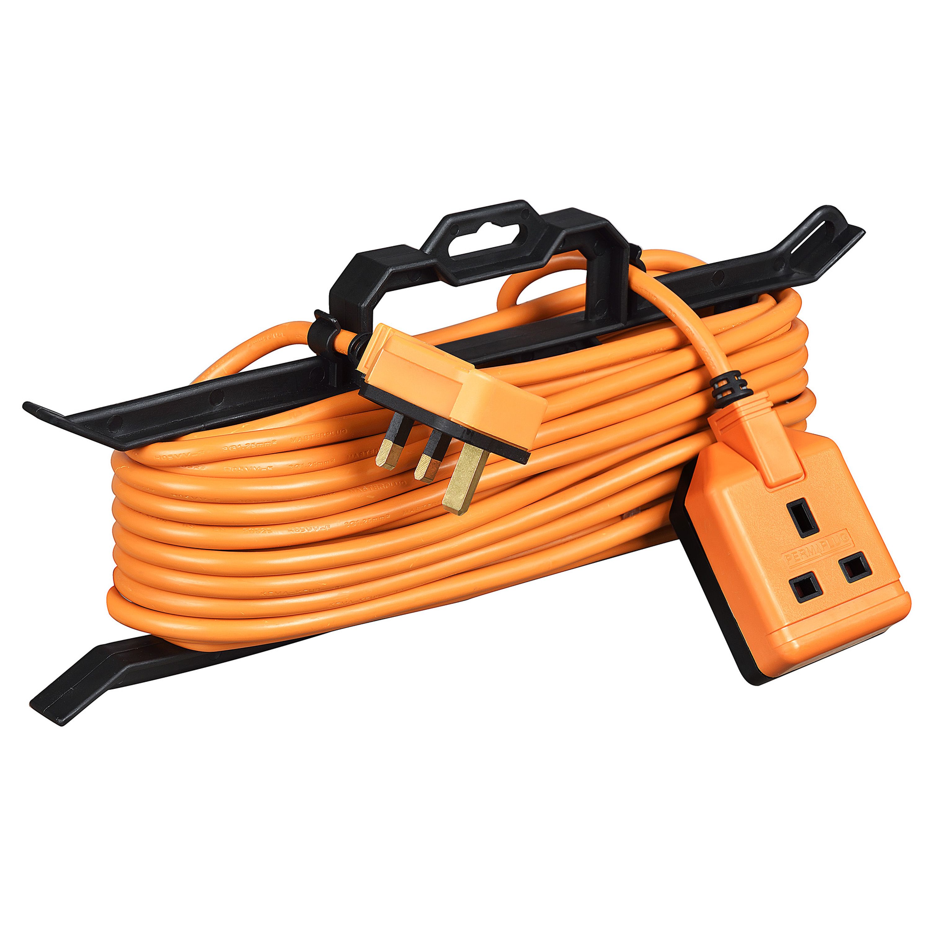 Masterplug CT1513O-BD Outdoor 1 socket Orange Extension lead, 15m