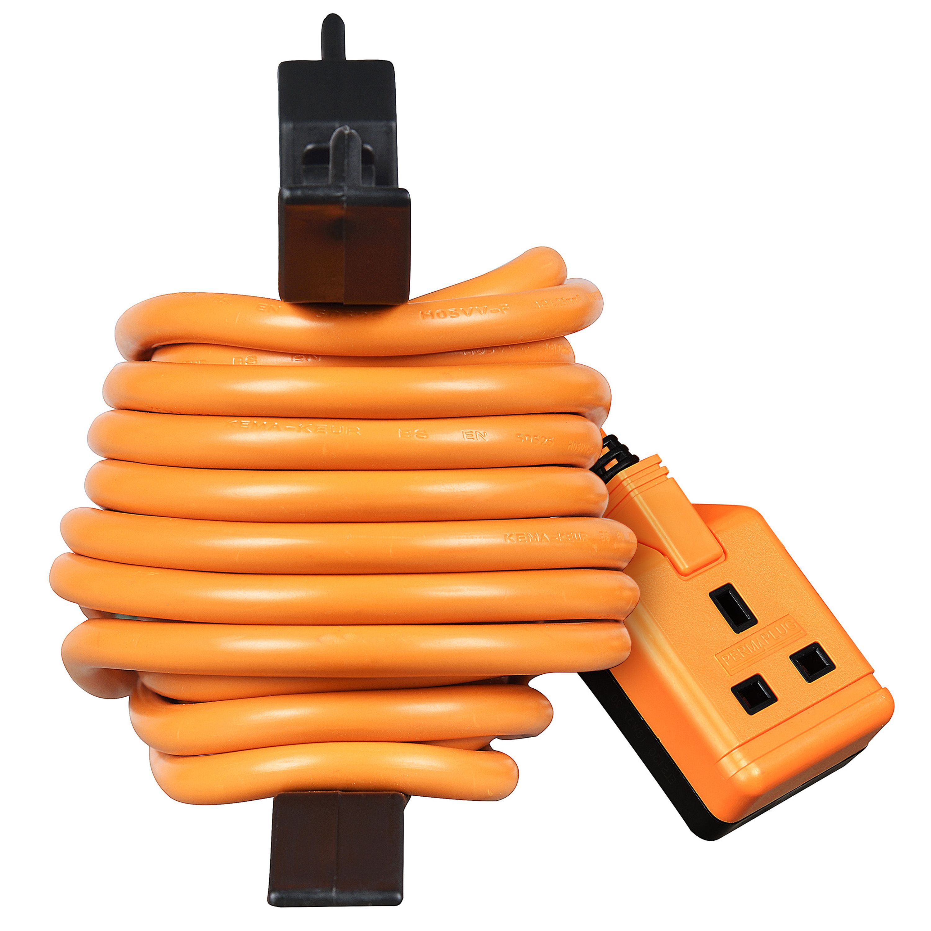 Masterplug CT1513O-BD Outdoor 1 socket Orange Extension lead, 15m