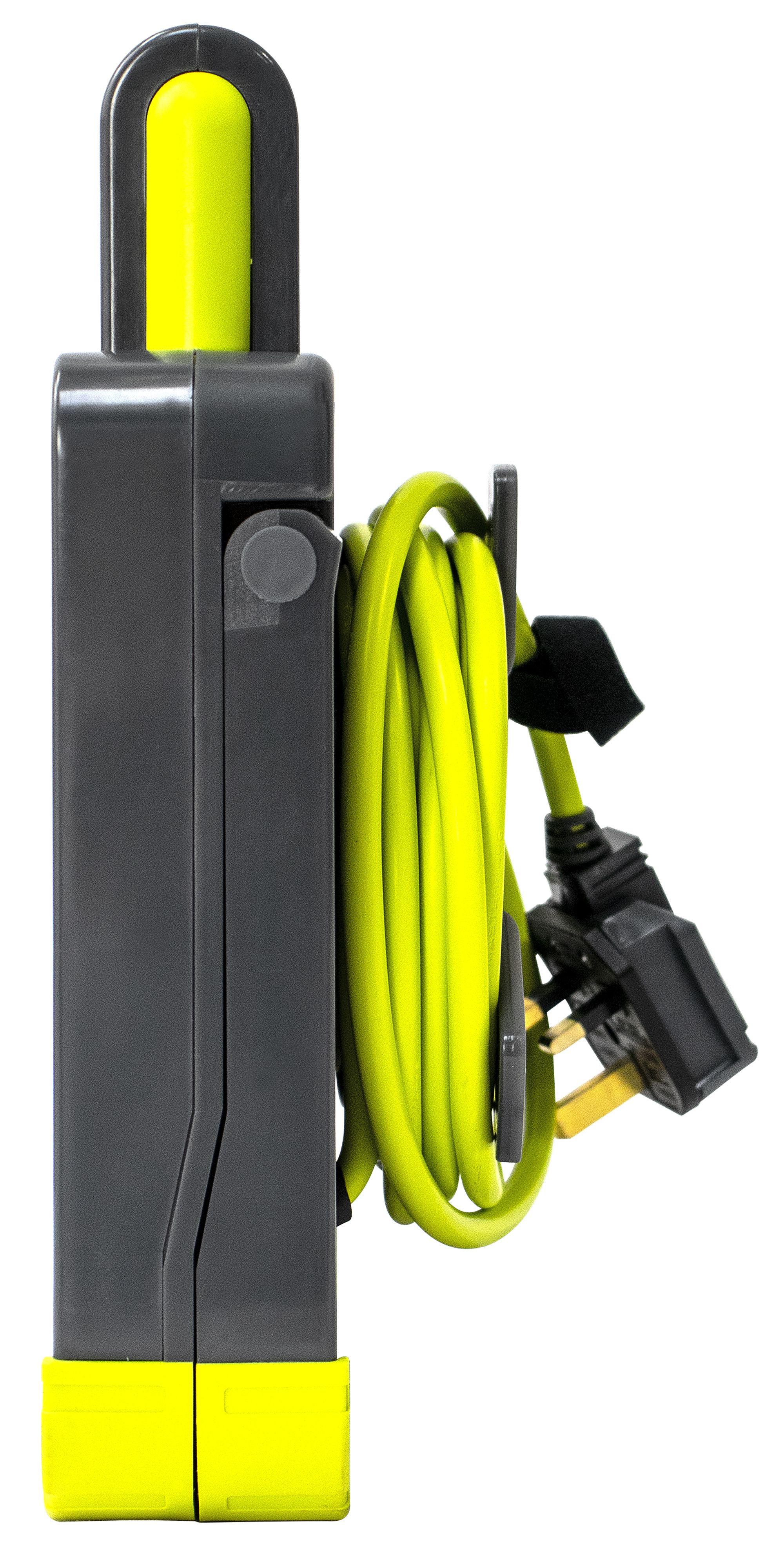 Masterplug Worklight 4 socket 13A Switched Grey & green Extension lead, 5m