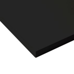 Matt Black Fully edged Chipboard Furniture board, (L)0.8m (W)300mm (T)18mm