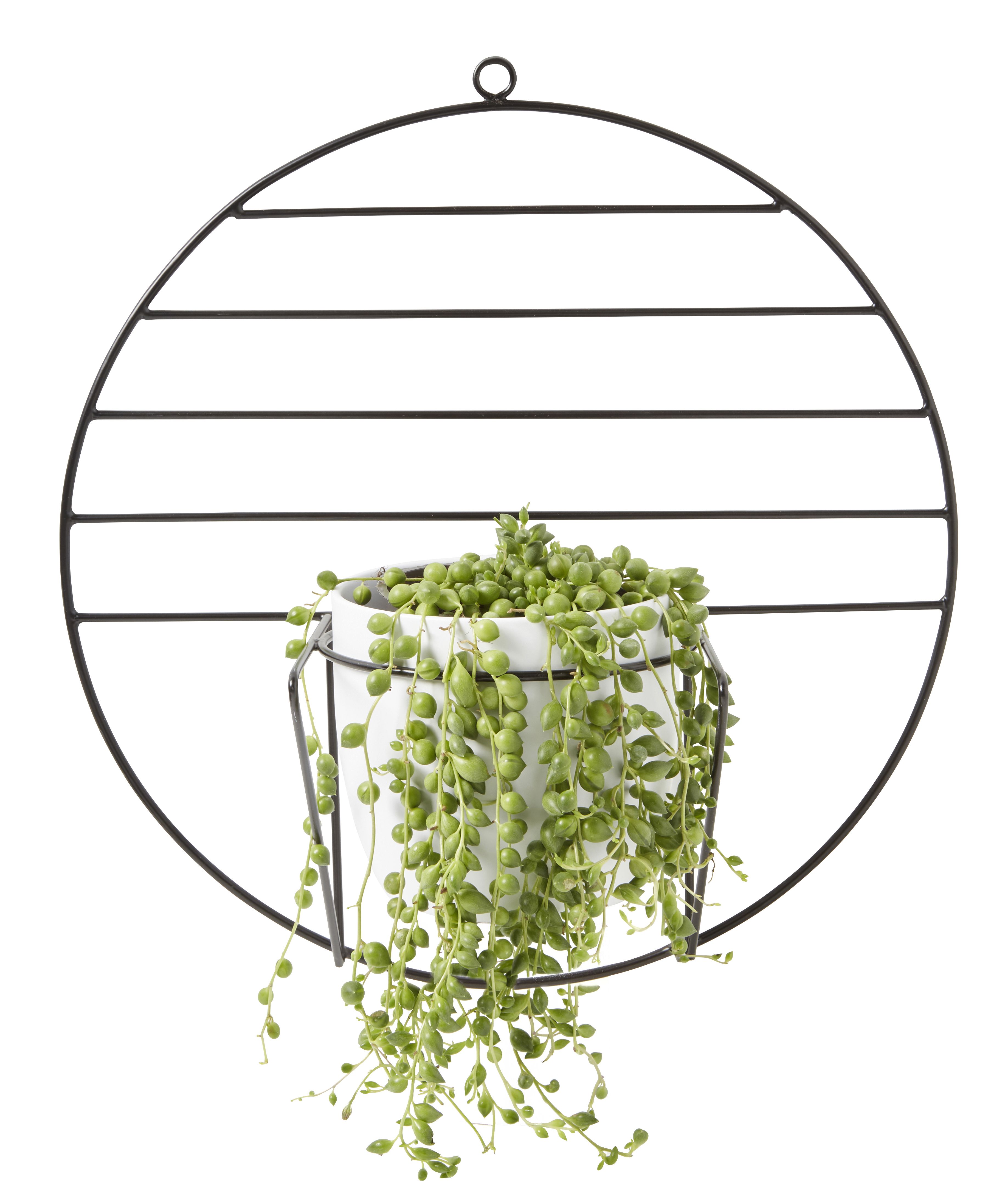 Matt Black Metal Pot hanger (Dia)14cm