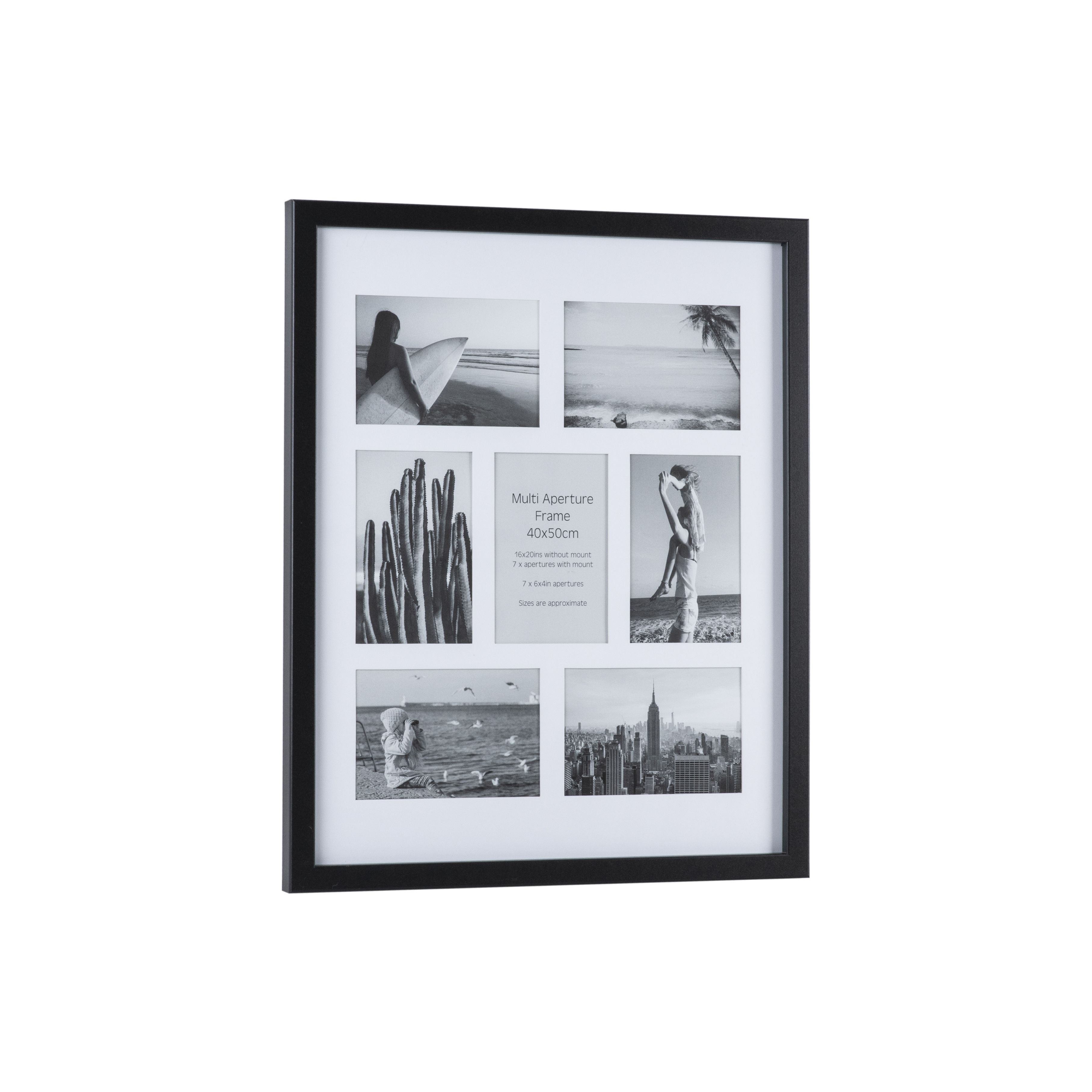 Matt Black Multi Picture frame (H)53cm x (W)43cm DIY at B&Q