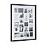 Matt black Multi Picture frame (H)83cm x (W)63cm