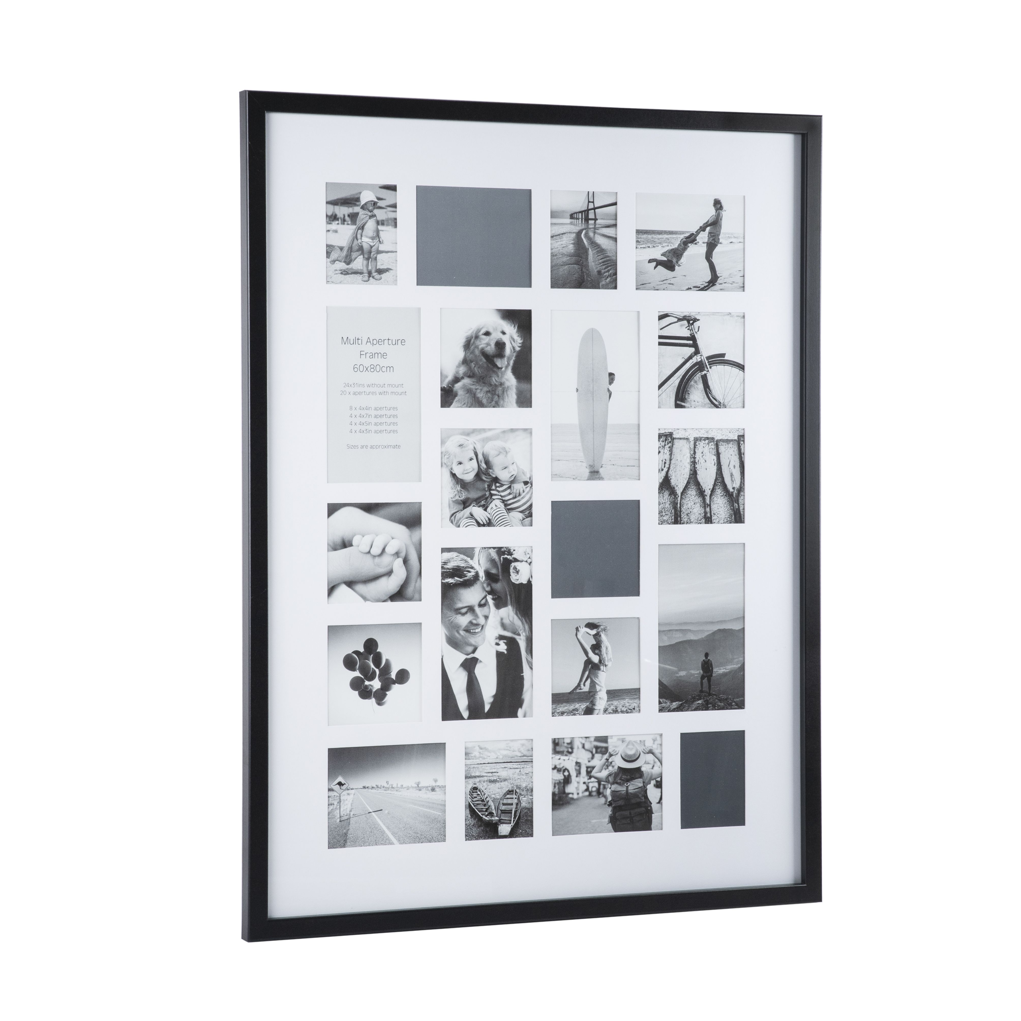 Matt Black Multi Picture frame (H)83cm x (W)63cm at B&Q