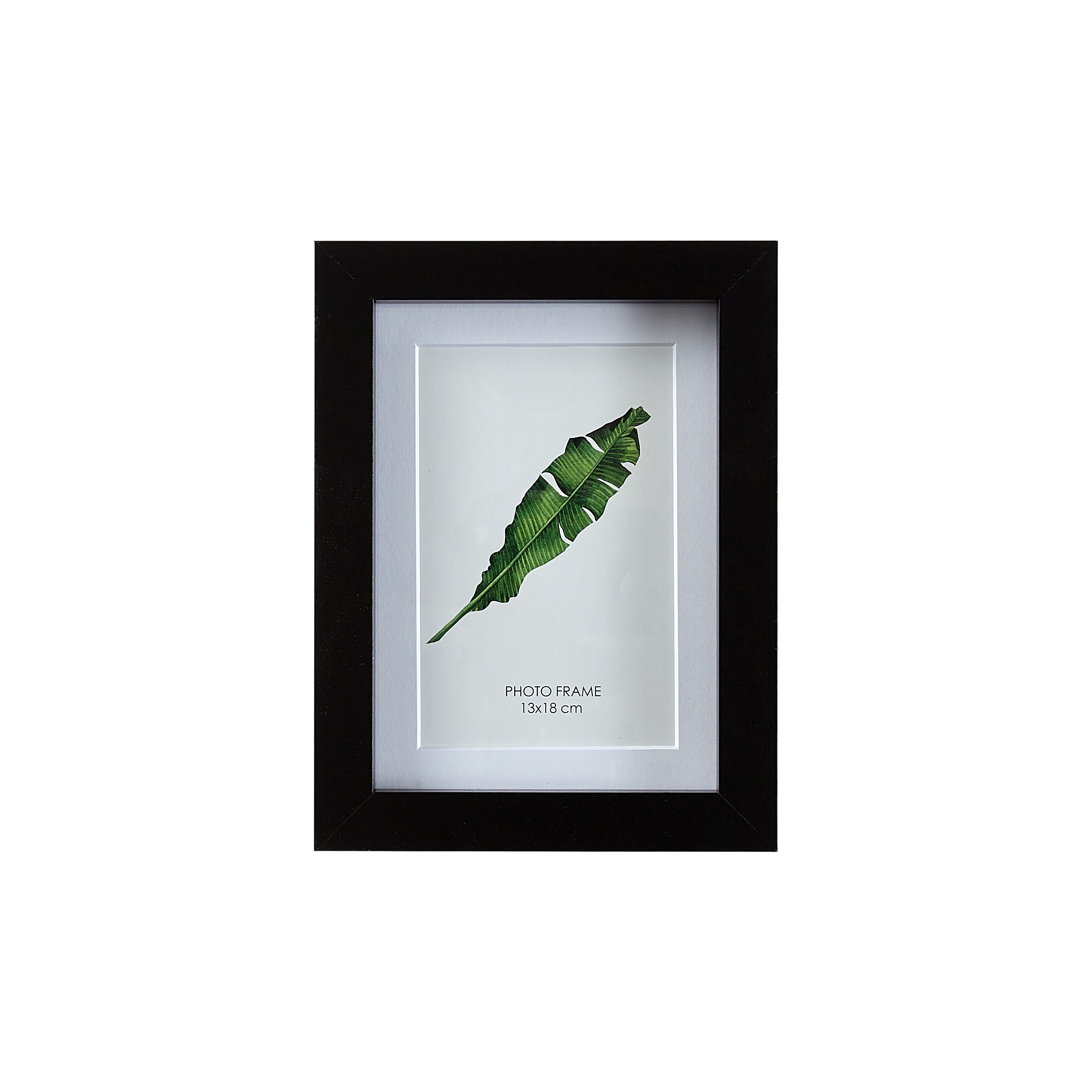 Matt Black Pine effect Plain Single Picture frame (H)20.6cm x (W)15.6cm - 3