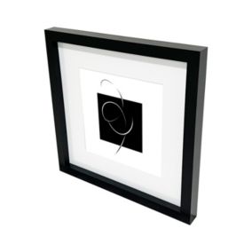 Matt Black Pine effect Plain Single Picture frame (H)32.6cm x (W)32.6cm