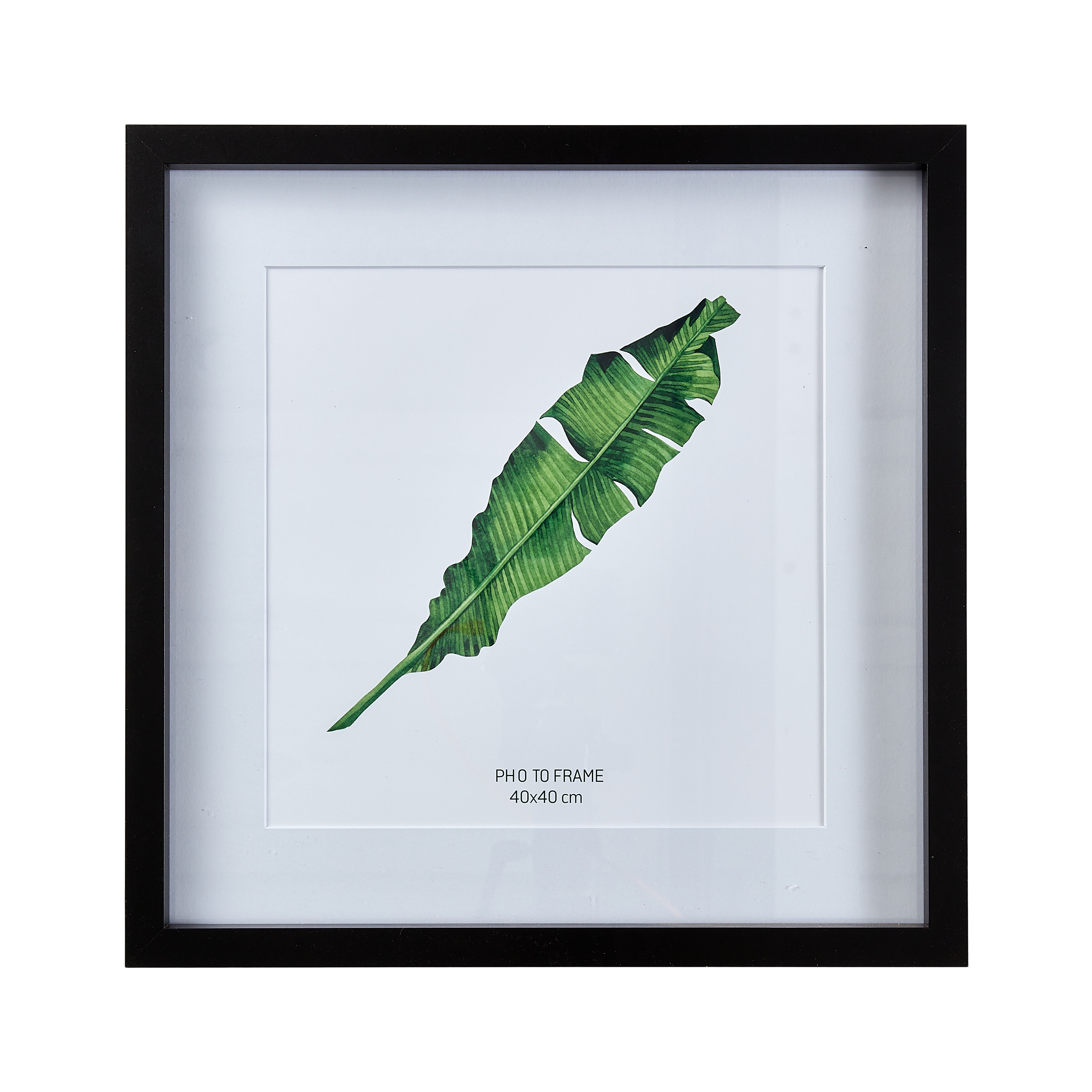 Matt Black Pine effect Plain Single Picture frame (H)42.6cm x (W)42.6cm - 5