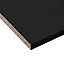 Matt Black Semi edged Chipboard Furniture board, (L)2.5m (W)400mm (T)18mm