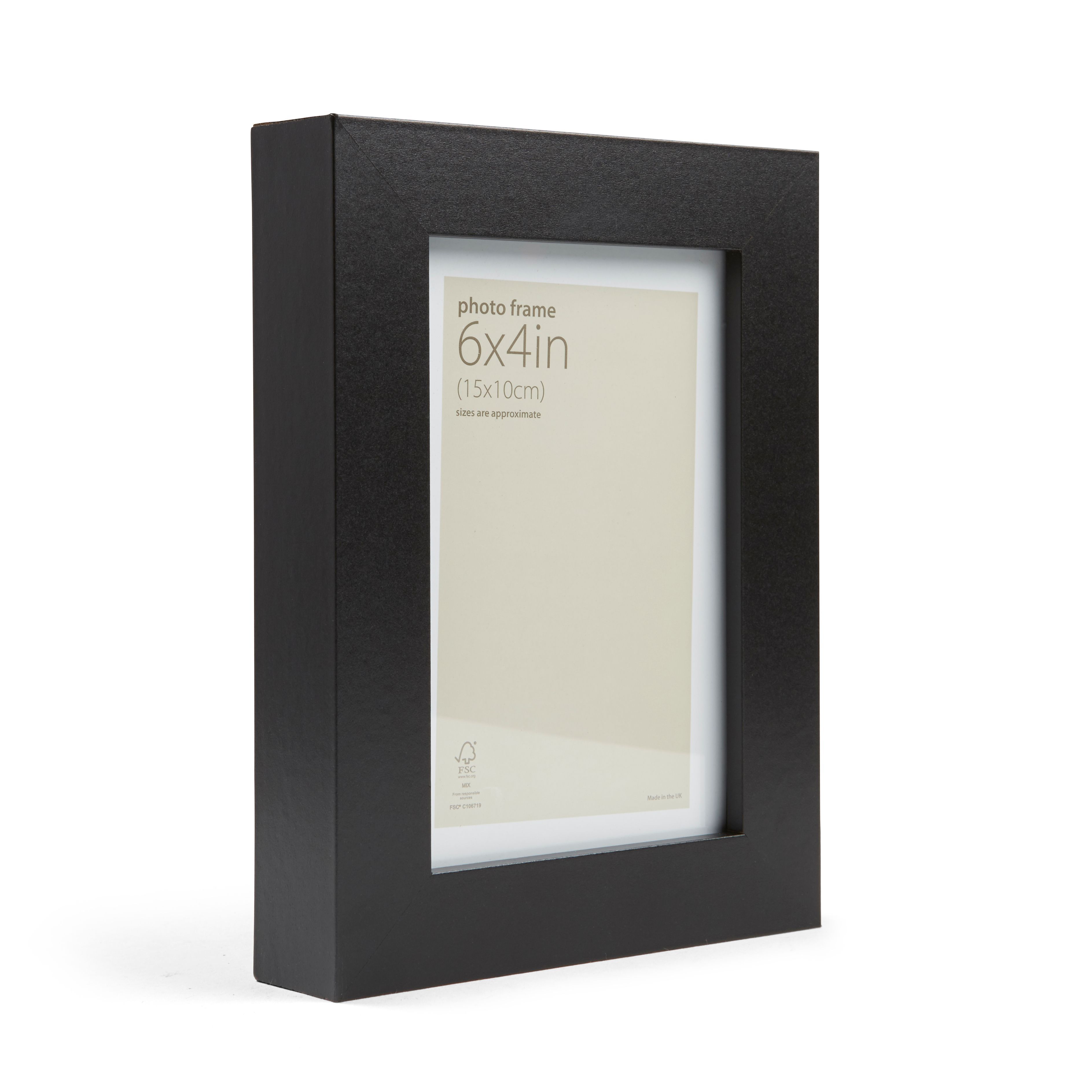 Matt black Single Picture frame (H)19.5cm x (W)14.5cm DIY at B&Q