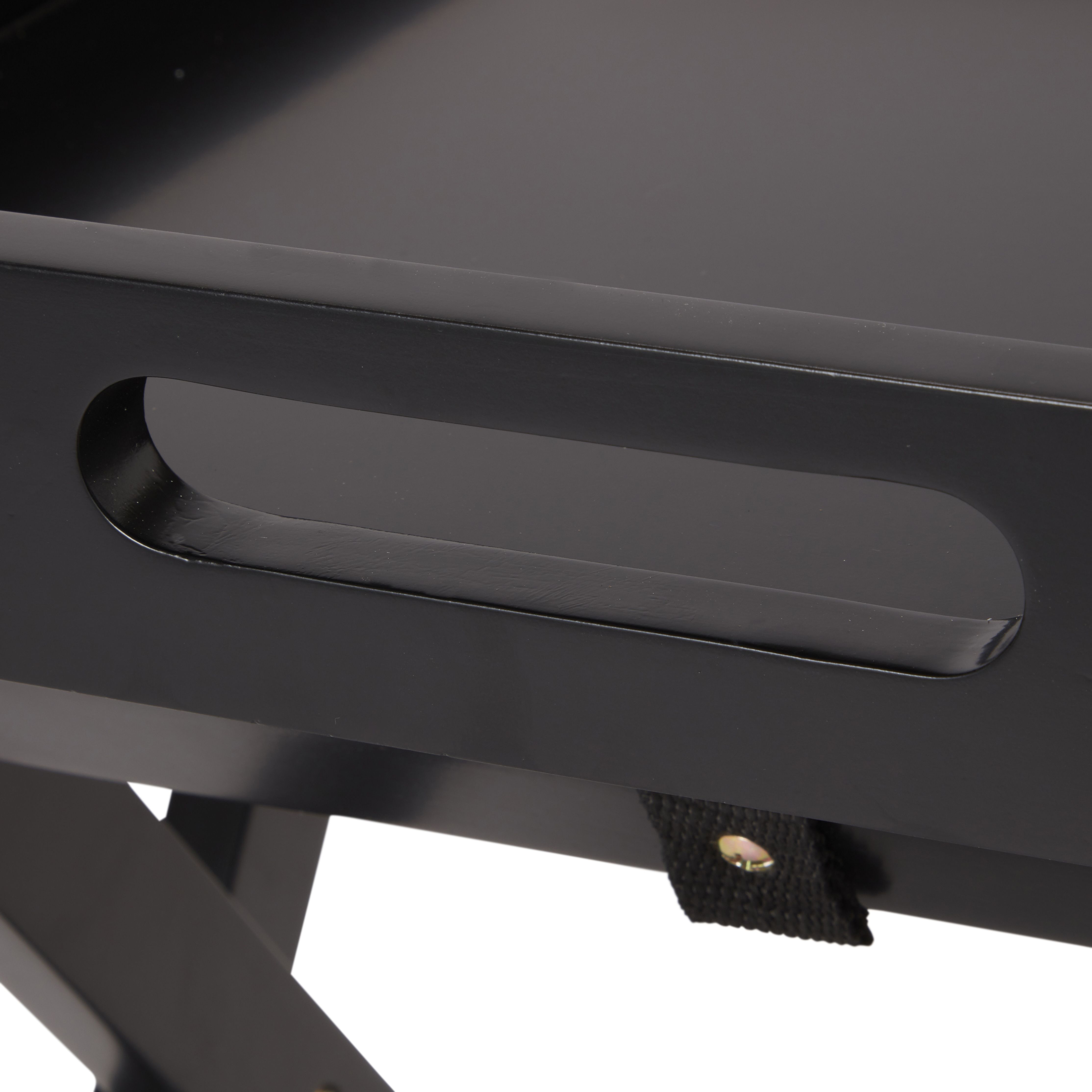 Matt black Tray table (H)44cm (W)40cm (D)40cm