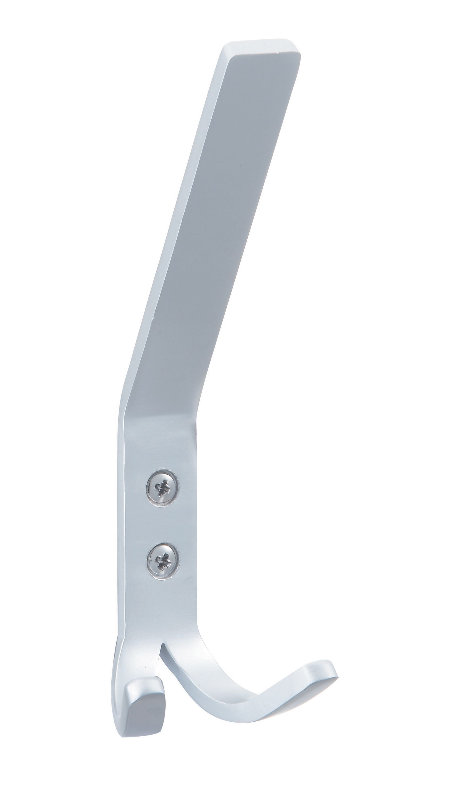 Matt effect Satin Aluminium Triple Hook