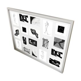 Matt Grey Pine effect Plain Multi Picture frame (H)85.6cm x (W)65.6cm