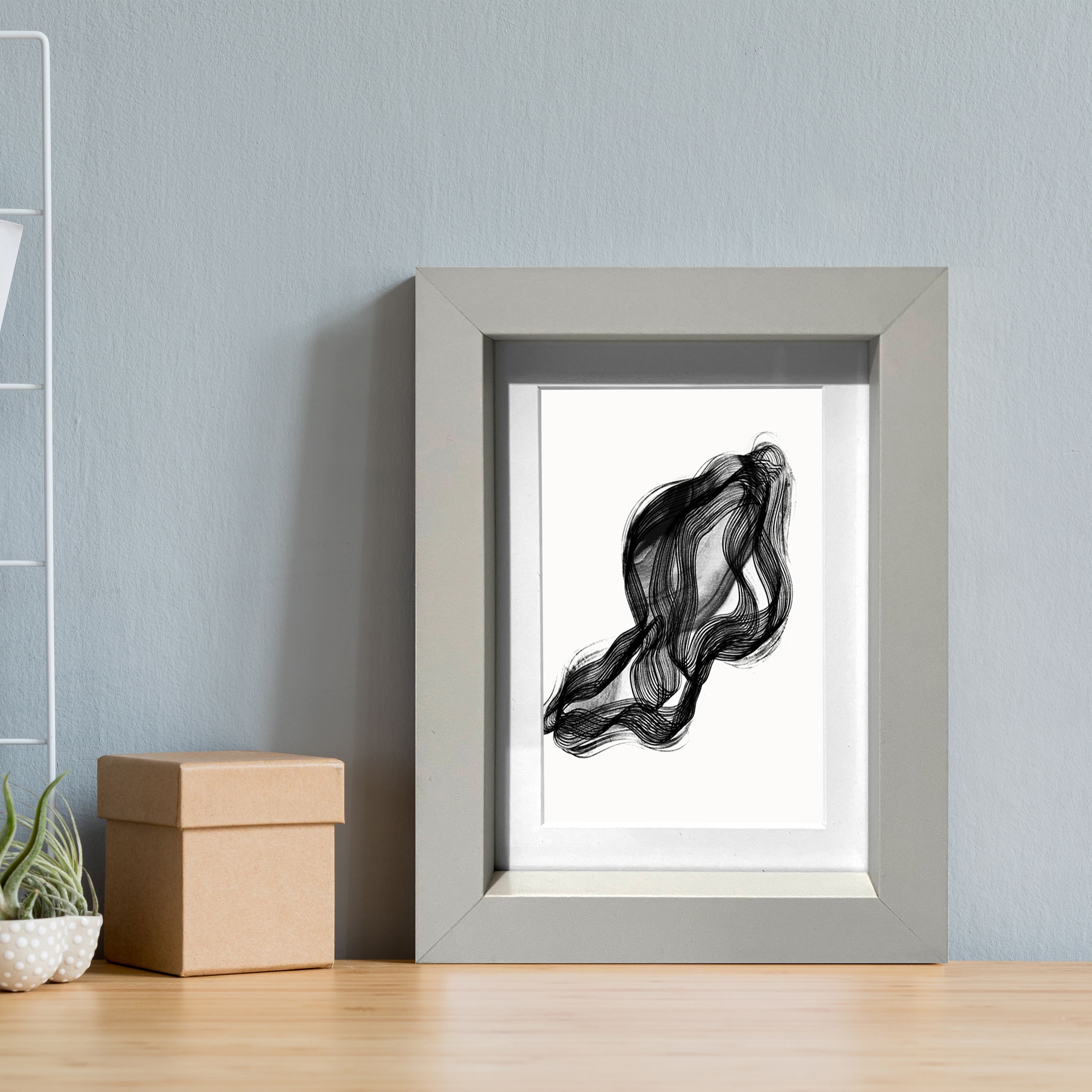 Matt Grey Pine effect Plain Single Picture frame (H)20.6cm x (W)15.6cm - 3
