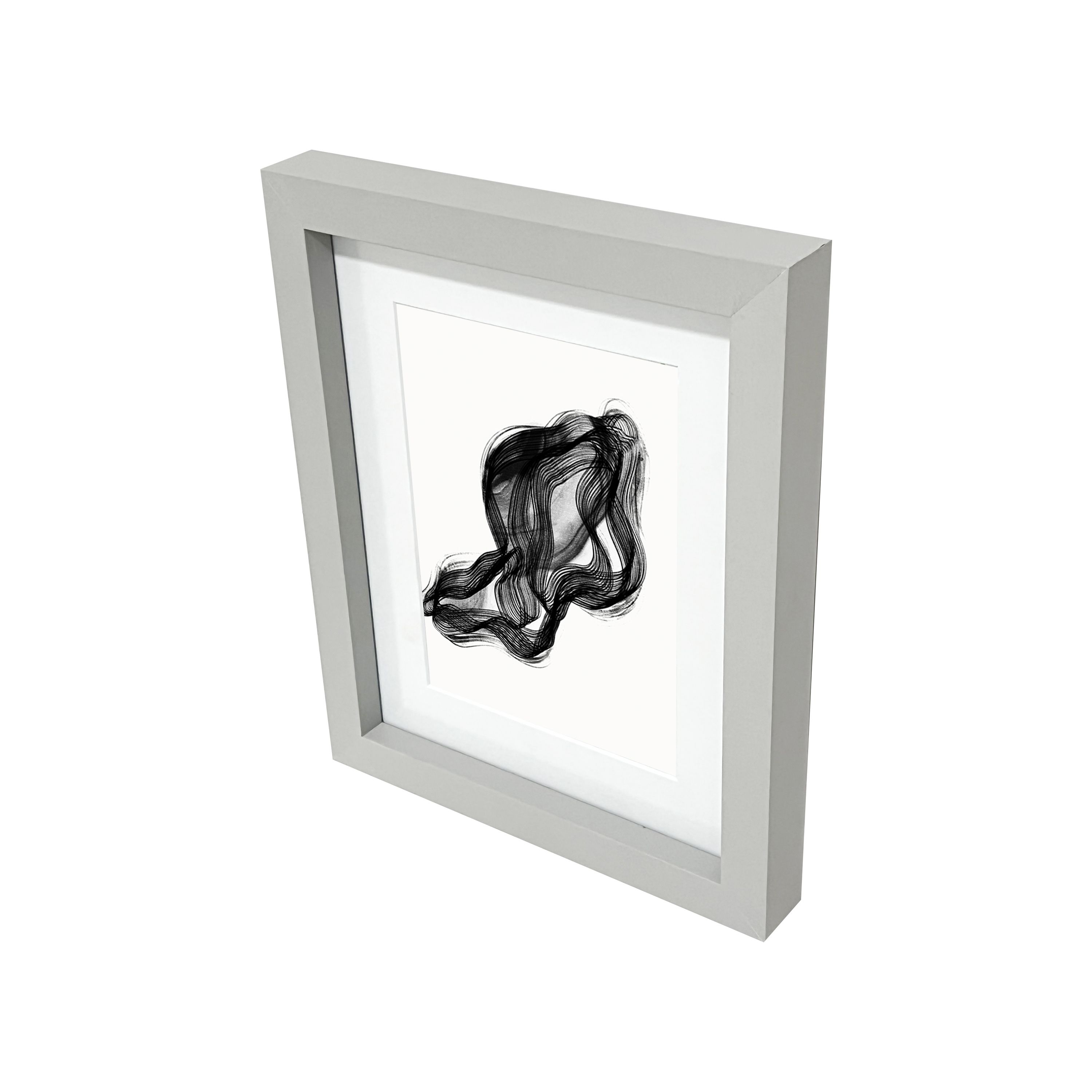 Matt Grey Pine effect Plain Single Picture frame (H)27.6cm x (W)22.6cm