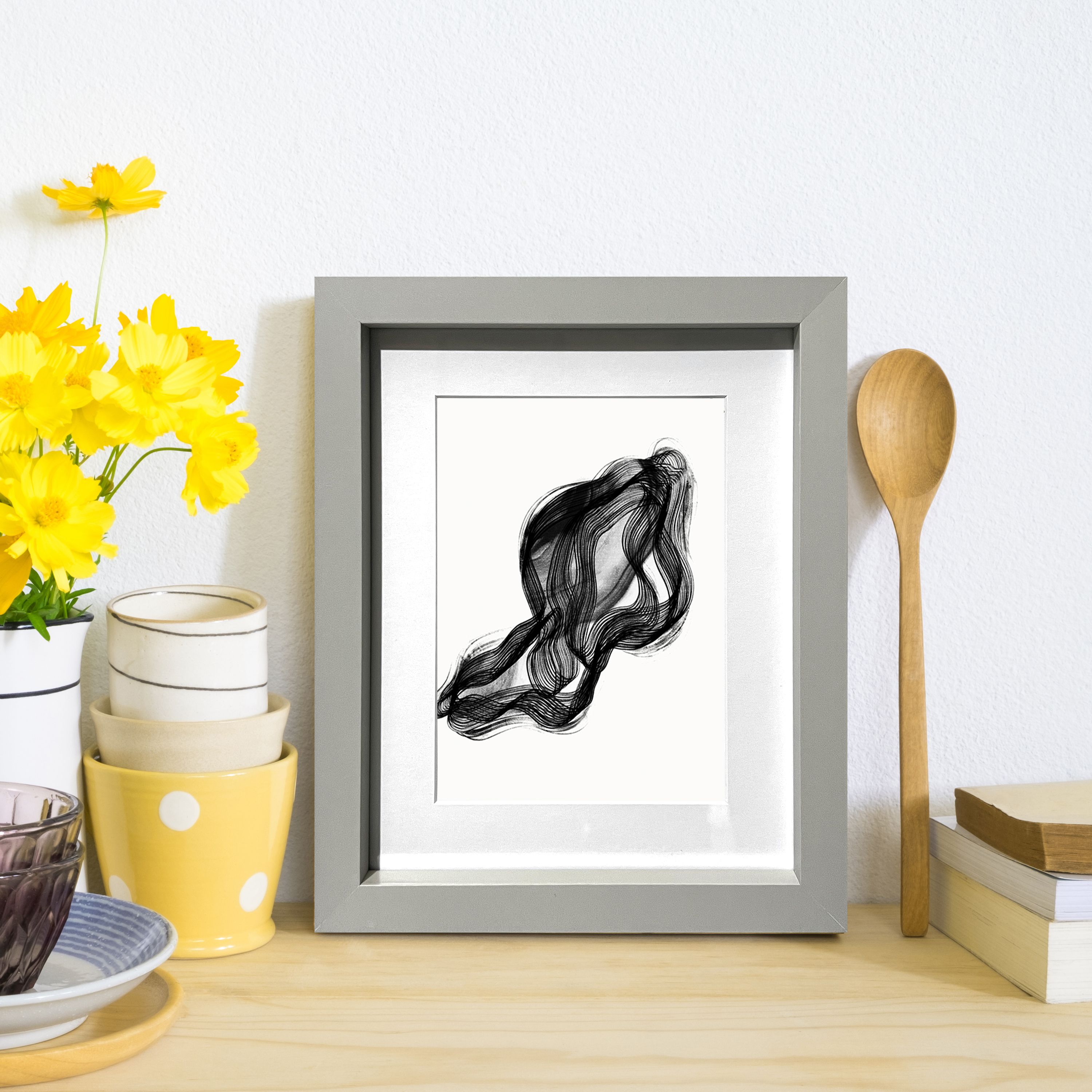 Matt Grey Pine effect Plain Single Picture frame (H)27.6cm x (W)22.6cm - 3