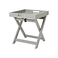 Matt grey Tray table (H)44cm (W)40cm (D)40cm