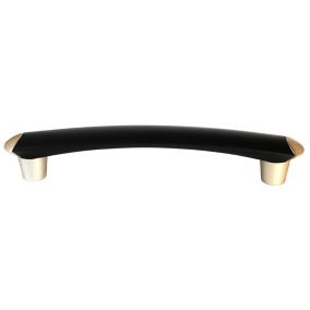 Matt Nickel effect Black Cabinet Bow Pull handle