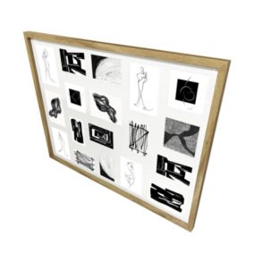 Matt Oak effect Plain Multi Picture frame (H)85.6cm x (W)65.6cm