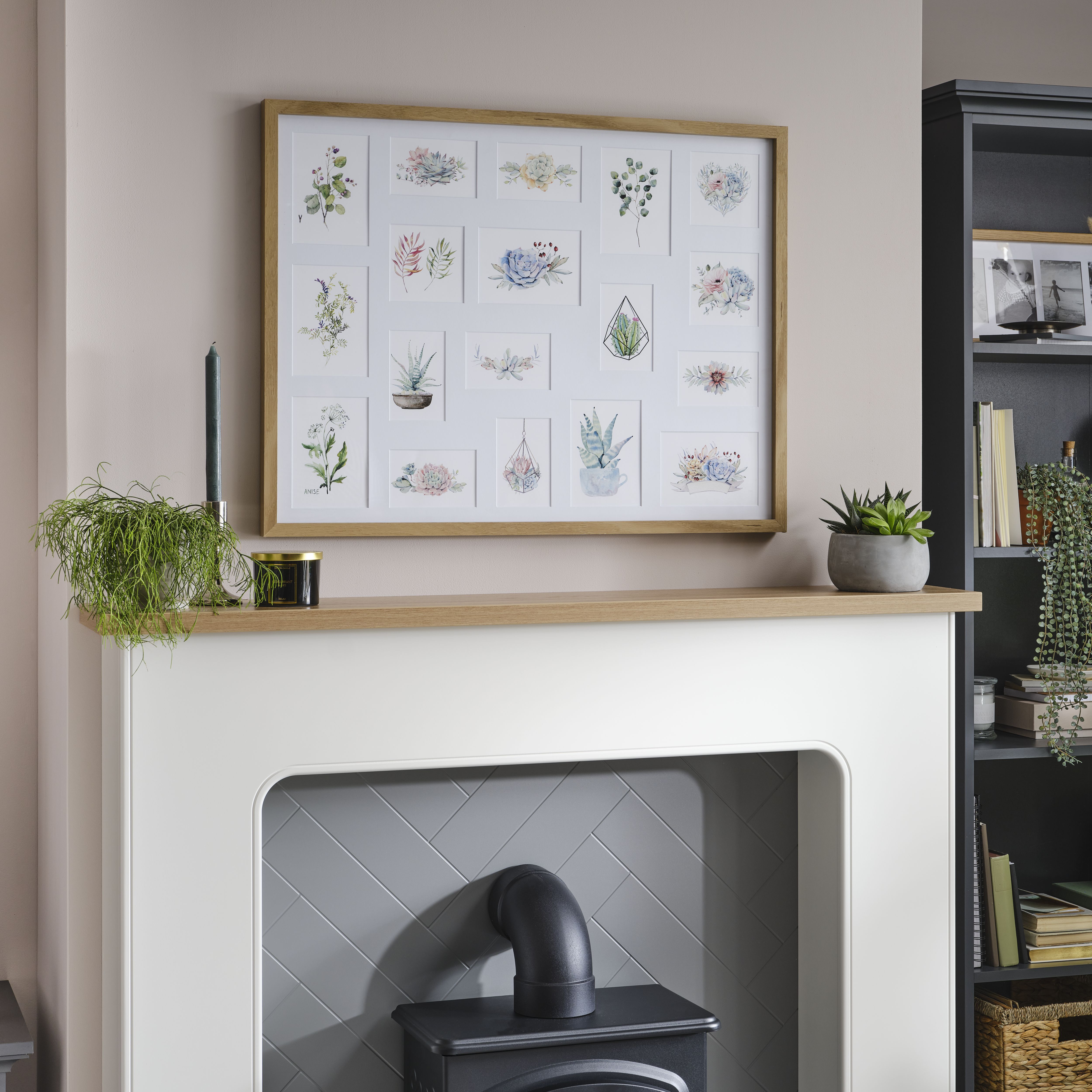 Matt Oak effect Plain Multi Picture frame (H)85.6cm x (W)65.6cm - 5