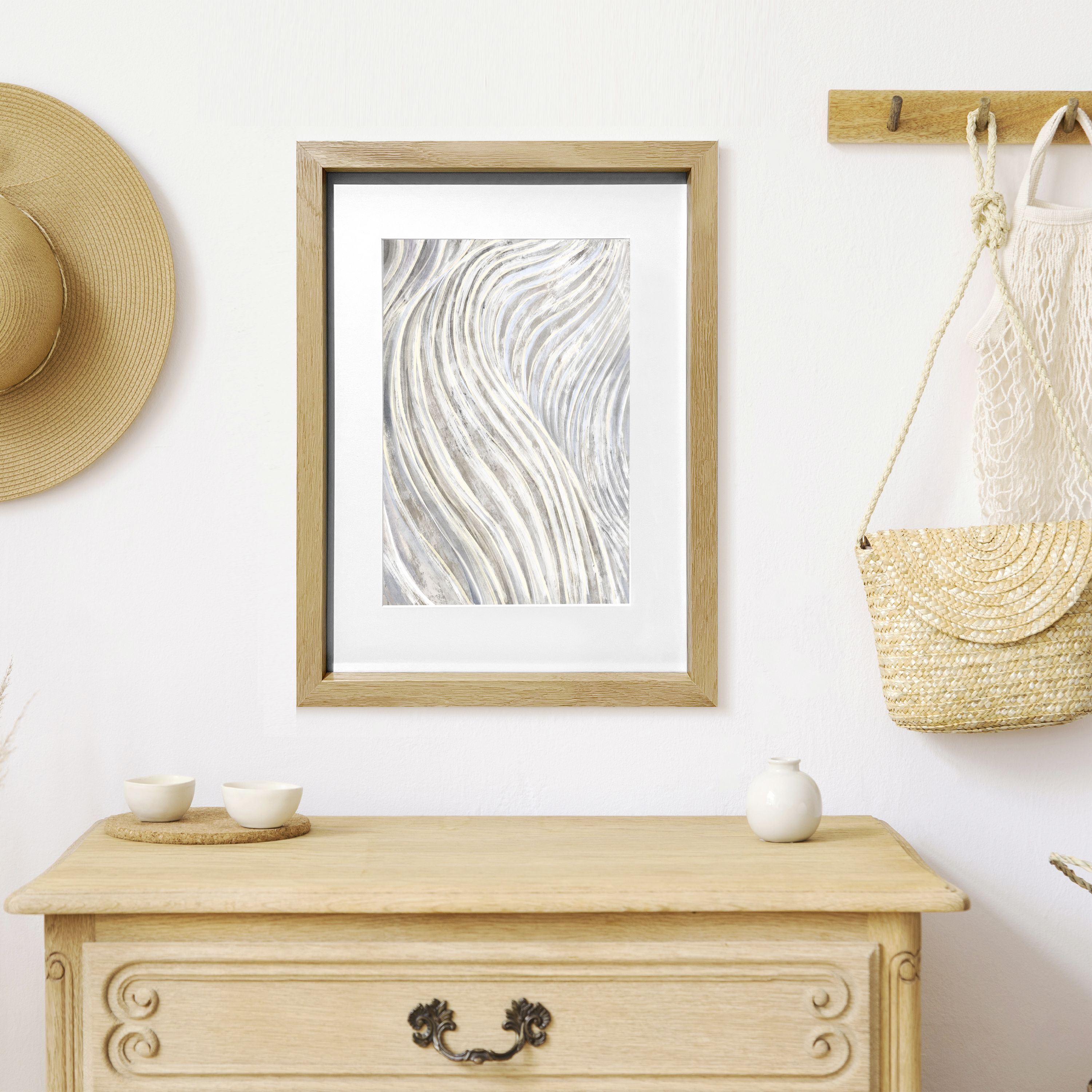 Matt Oak effect Plain Single Picture frame (H)42.6cm x (W)32.6cm - 3