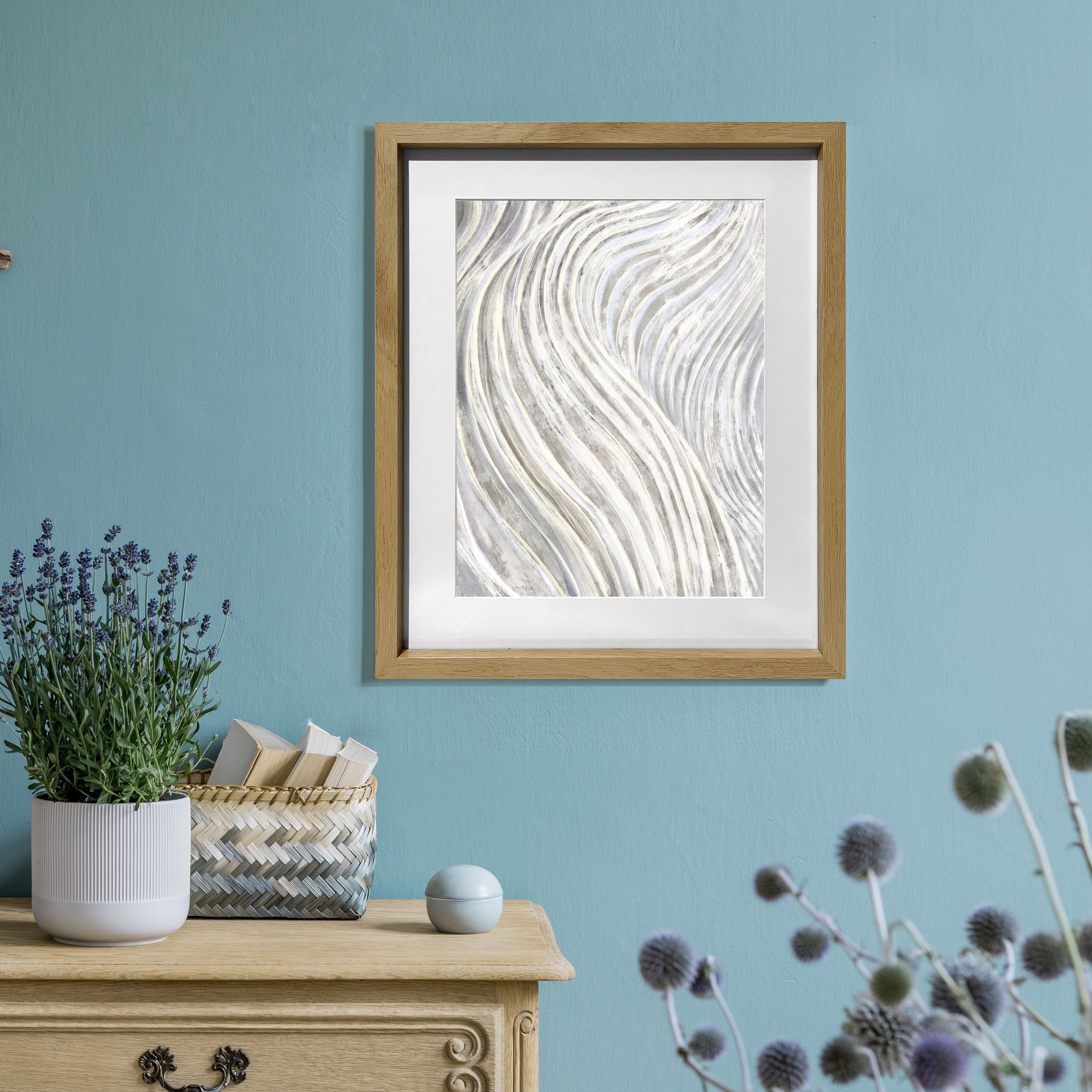 Matt Oak effect Plain Single Picture frame (H)52.6cm x (W)42.6cm