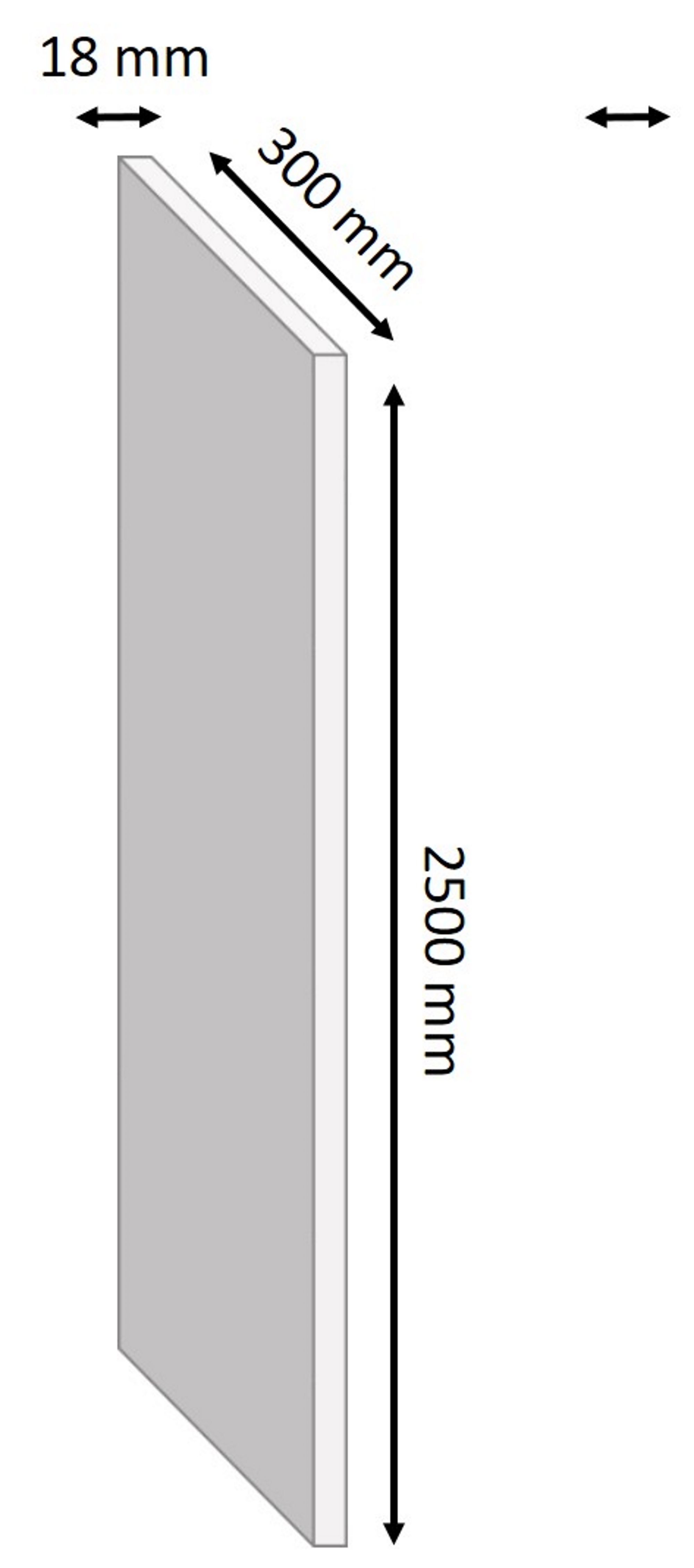 Matt Oak effect Semi edged Furniture panel, (L)2.5m (W)300mm (T)18mm
