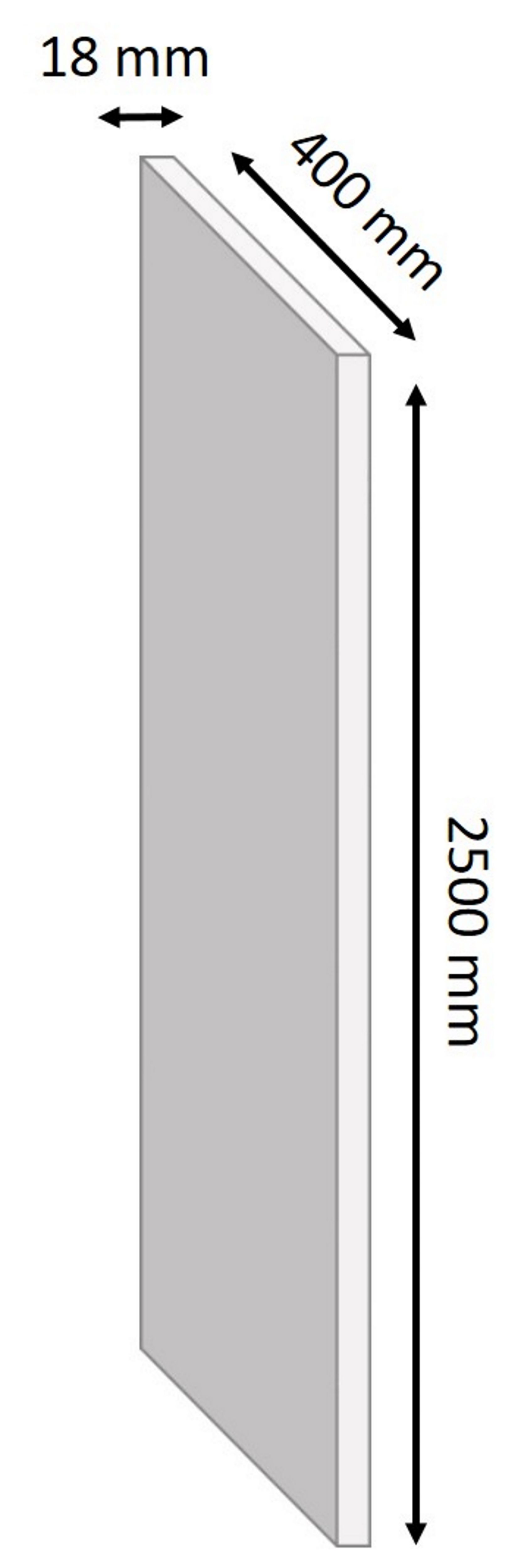 Matt Oak effect Semi edged Furniture panel, (L)2.5m (W)400mm (T)18mm