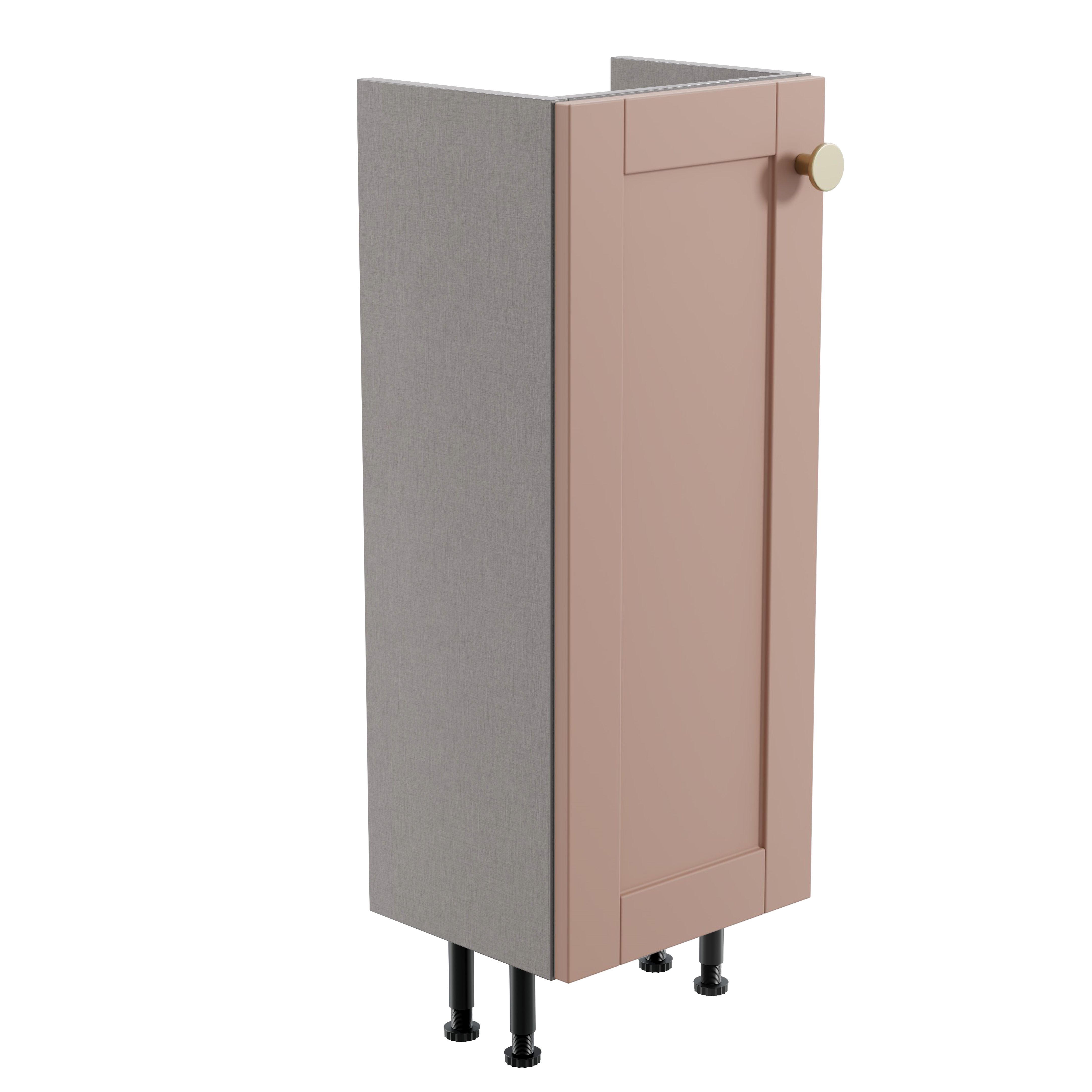 Matt Pink Freestanding Single Bathroom Cabinet (H) 820mm (W) 300mm