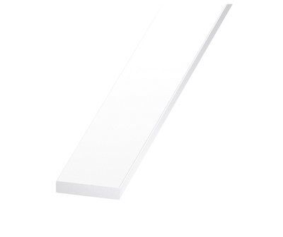 PROFILE PLAT PVC BLANC 30 X 3 PAR 1 ML