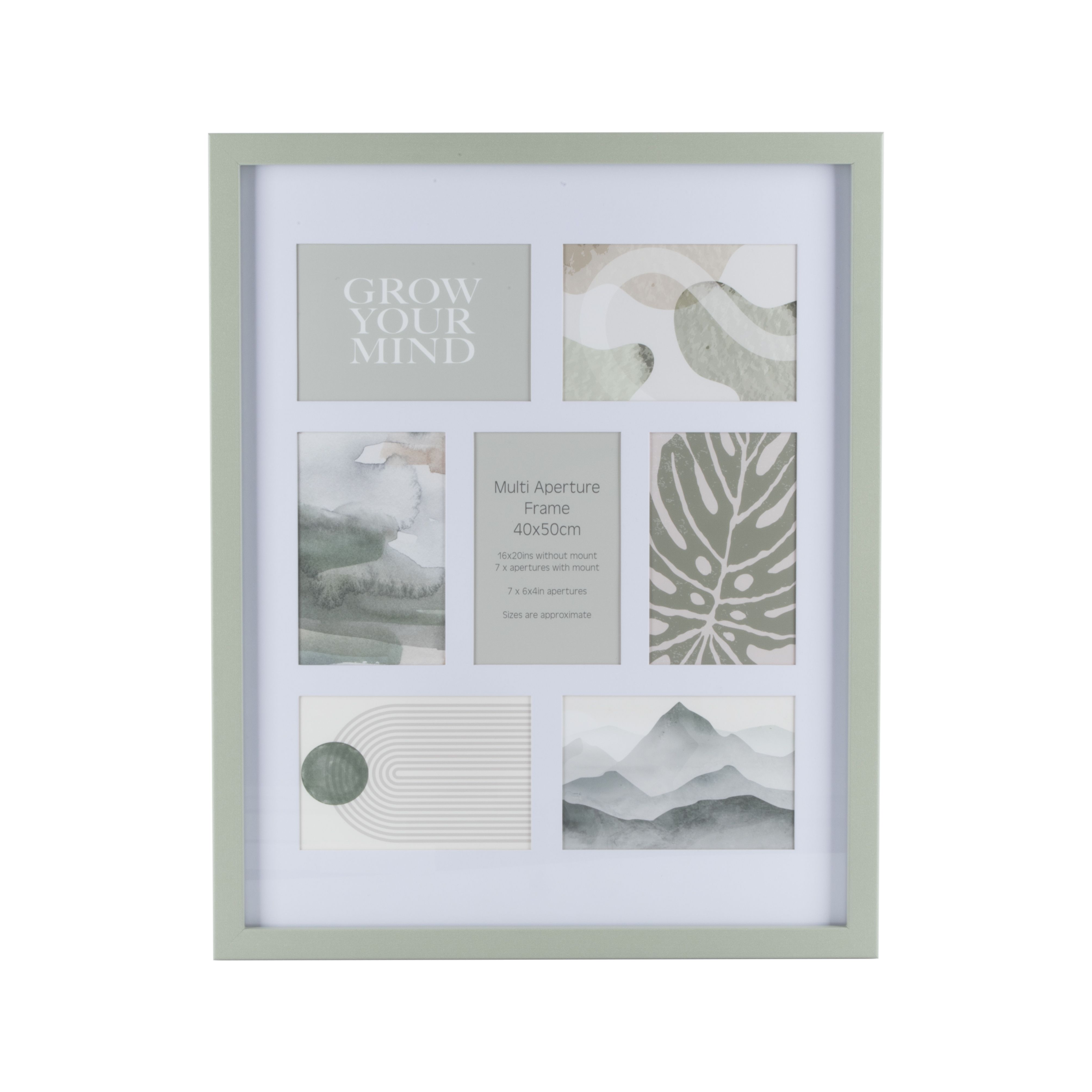 Matt Sage Green Multi Picture frame (H)53cm x (W)43cm