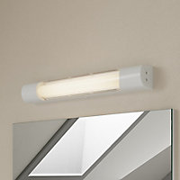 Matt White Bathroom Wired Wall light - With shaver socket