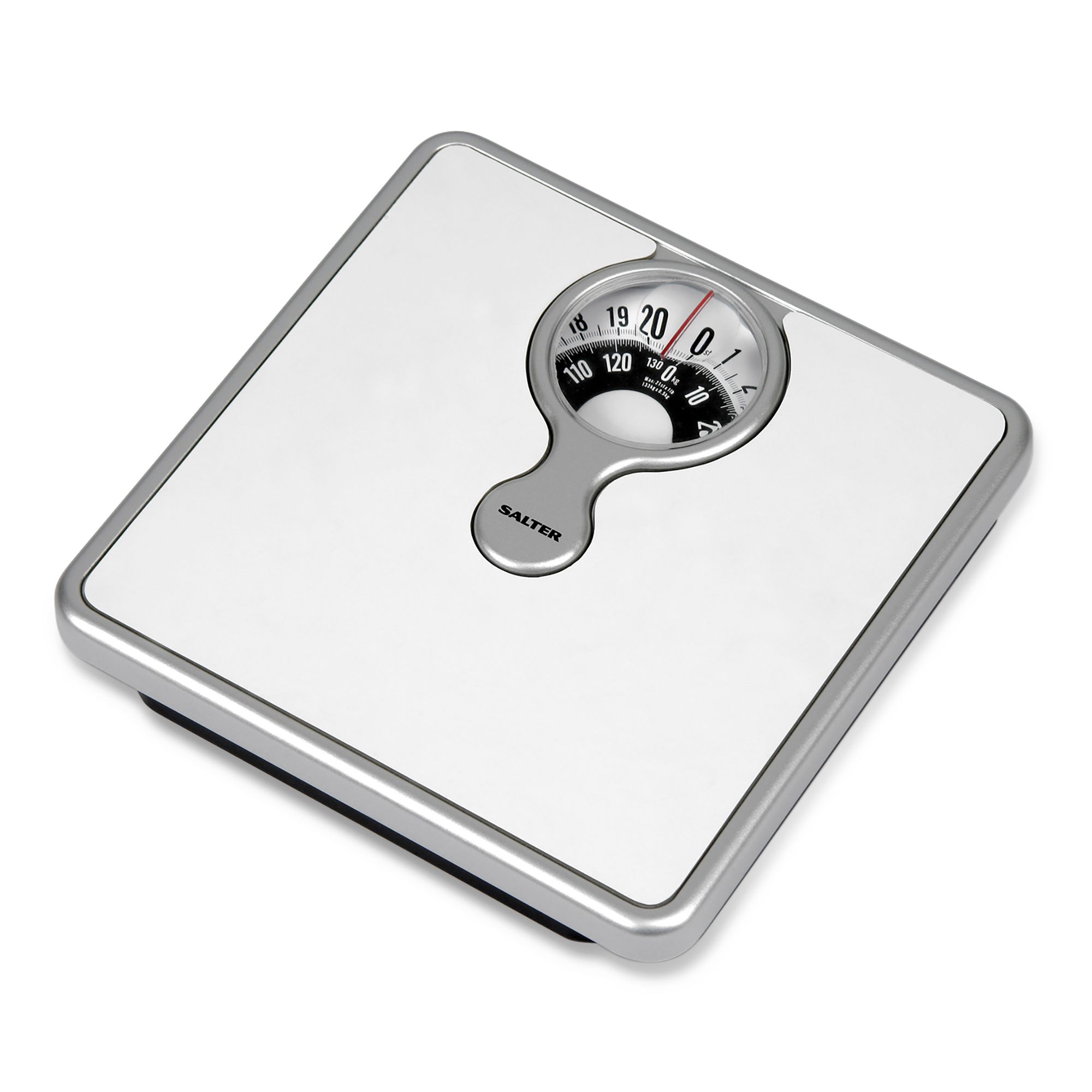 Matt White Compact Mechanical Bathroom scales