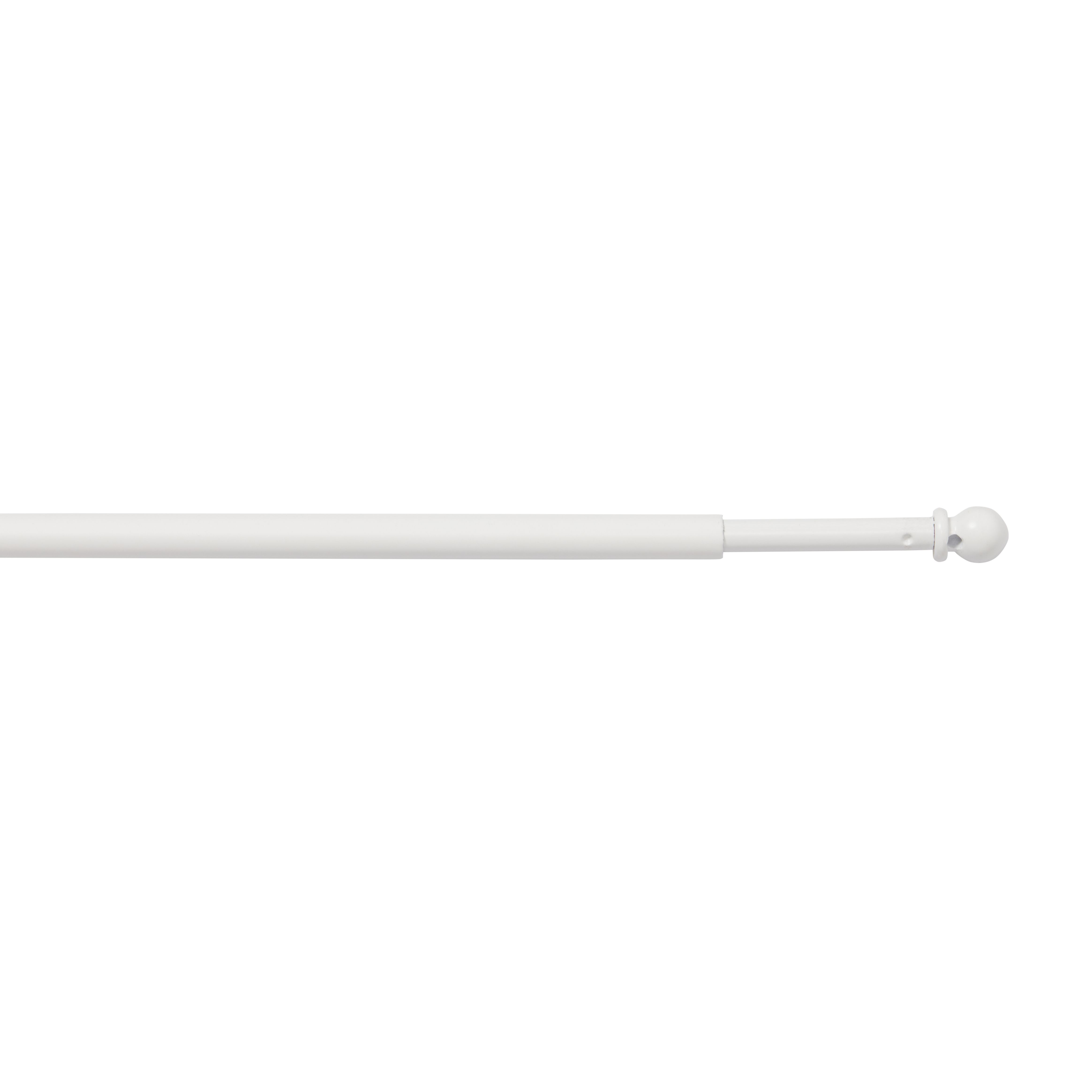Matt White Extendable Café rod Set, (L)50mm80mm (Dia)7mm DIY at B&Q