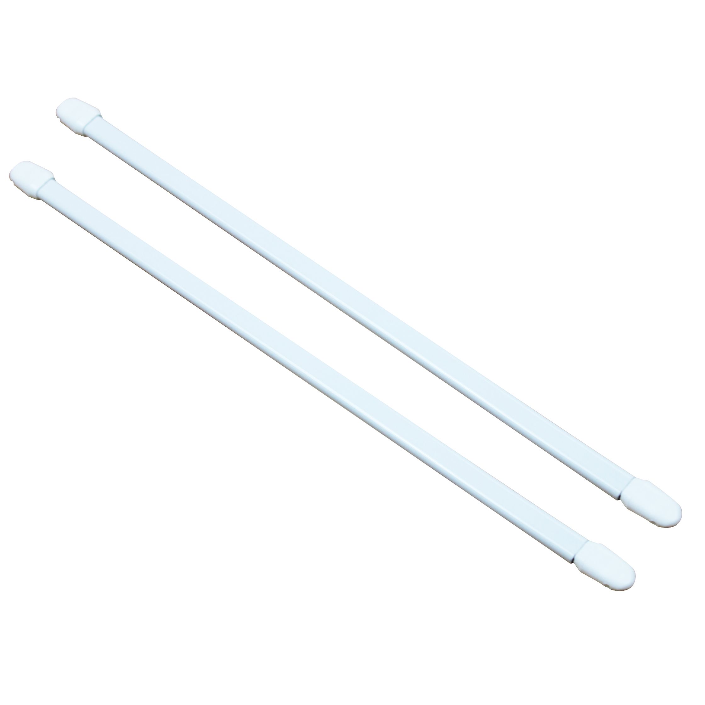 Matt White Extendable Curtain pole Pack, (L)700mm-1000mm (Dia)9mm