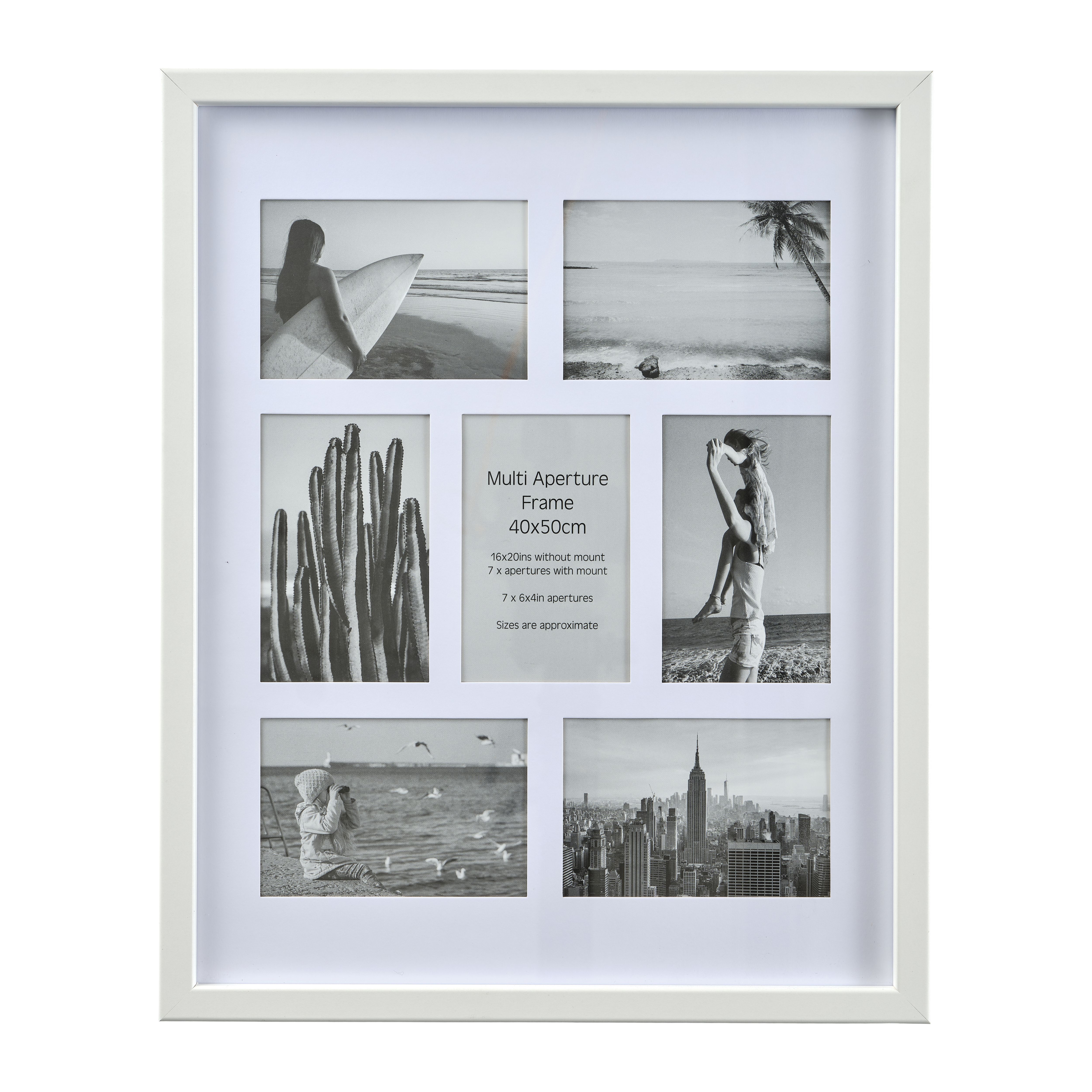 Matt White Pine effect Plain Multi Picture frame (H)55.6cm x (W)45.6cm - 4