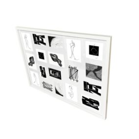 Matt White Pine effect Plain Multi Picture frame (H)85.6cm x (W)65.6cm