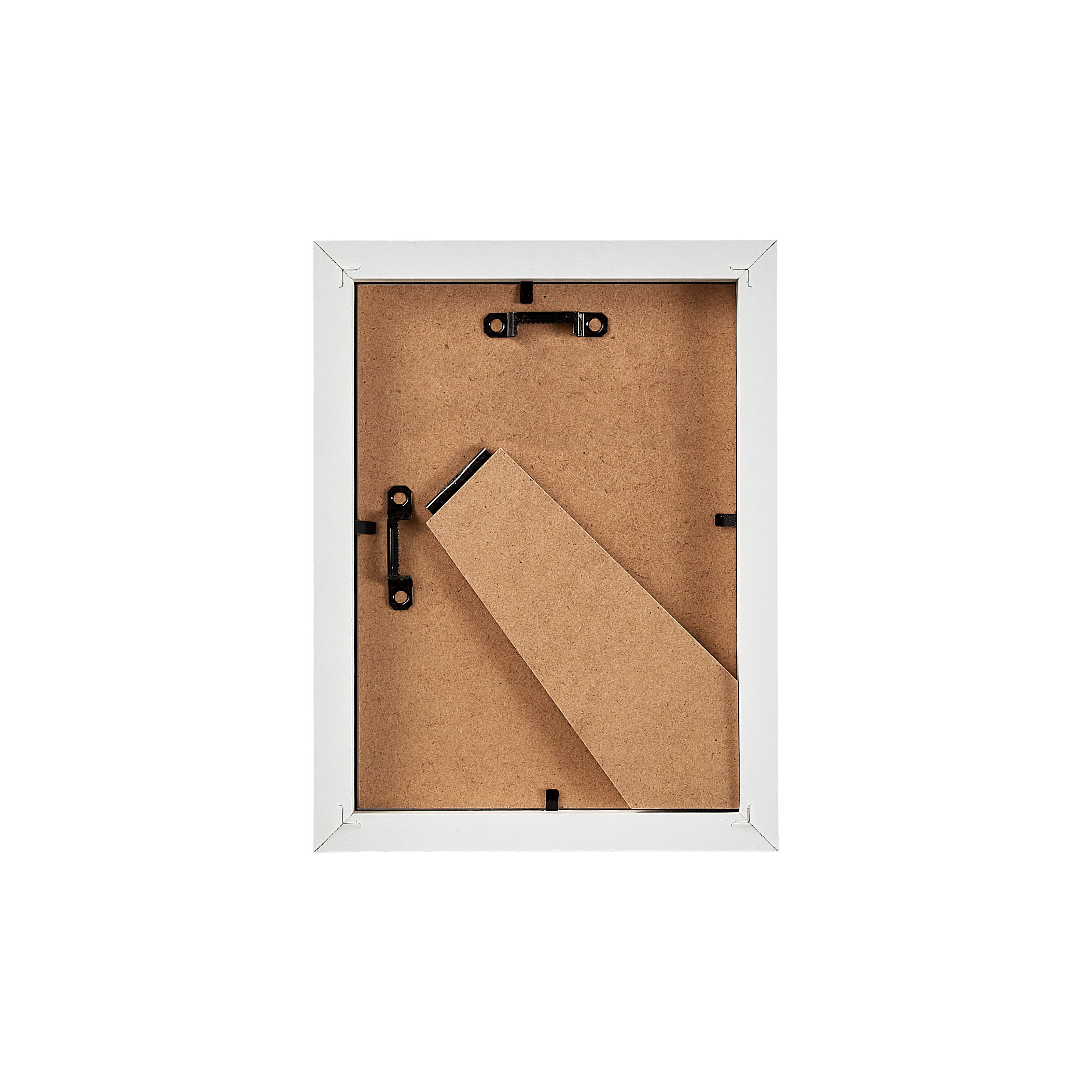 Matt White Pine effect Plain Single Picture frame (H)20.6cm x (W)15.6cm - 6