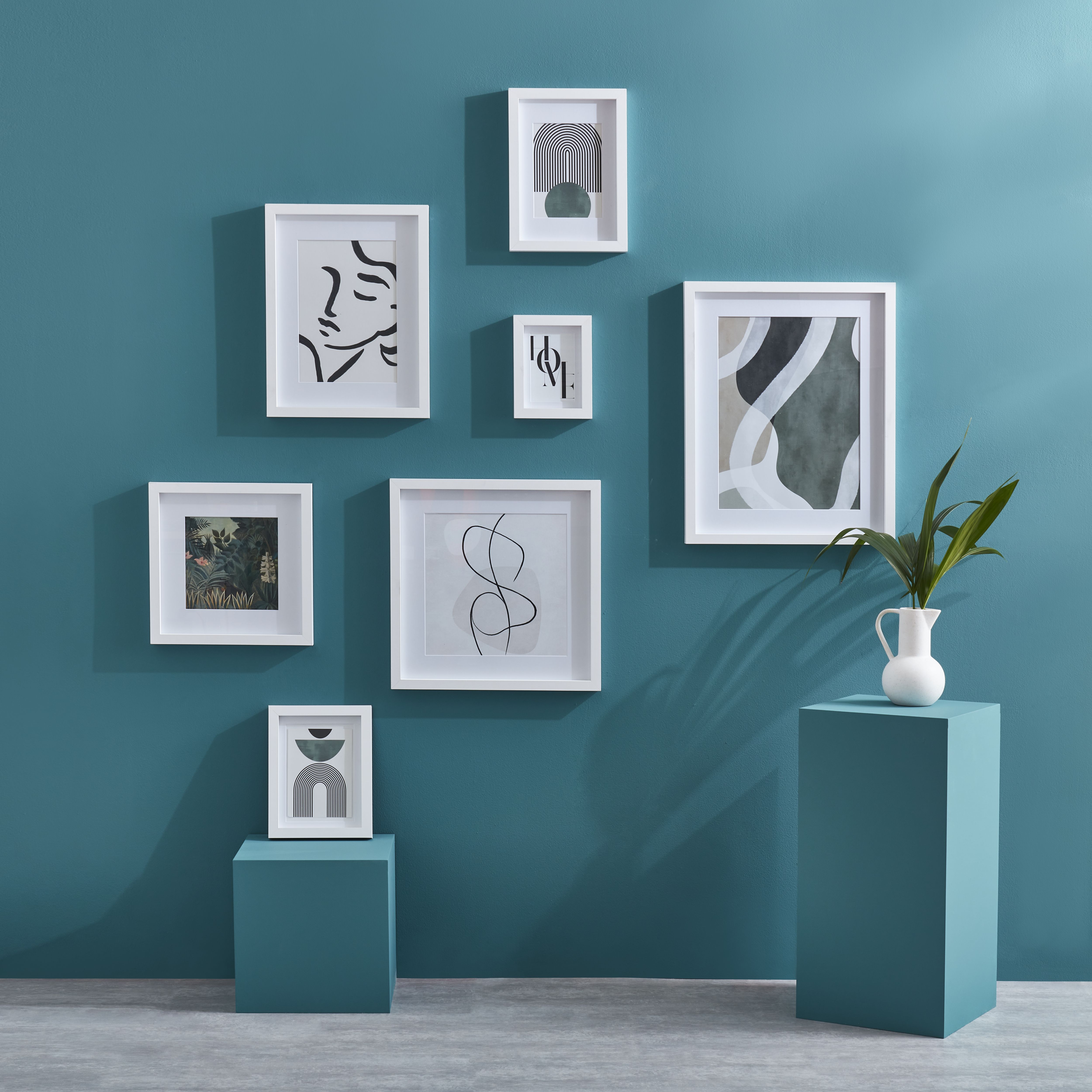 Matt White Pine effect Plain Single Picture frame (H)32.3cm x (W)23.6cm - 4
