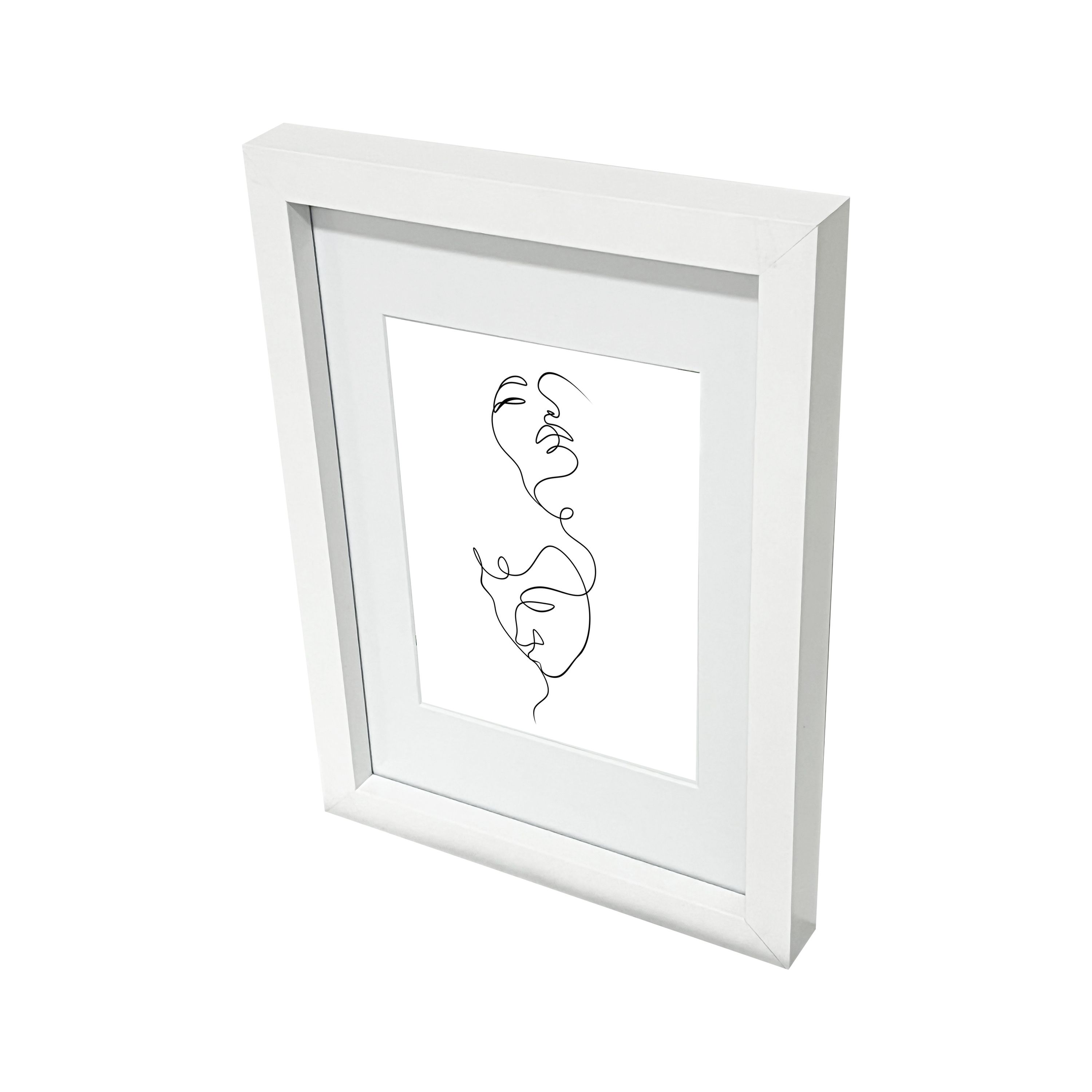 Matt White Pine effect Plain Single Picture frame (H)32.3cm x (W)23.6cm